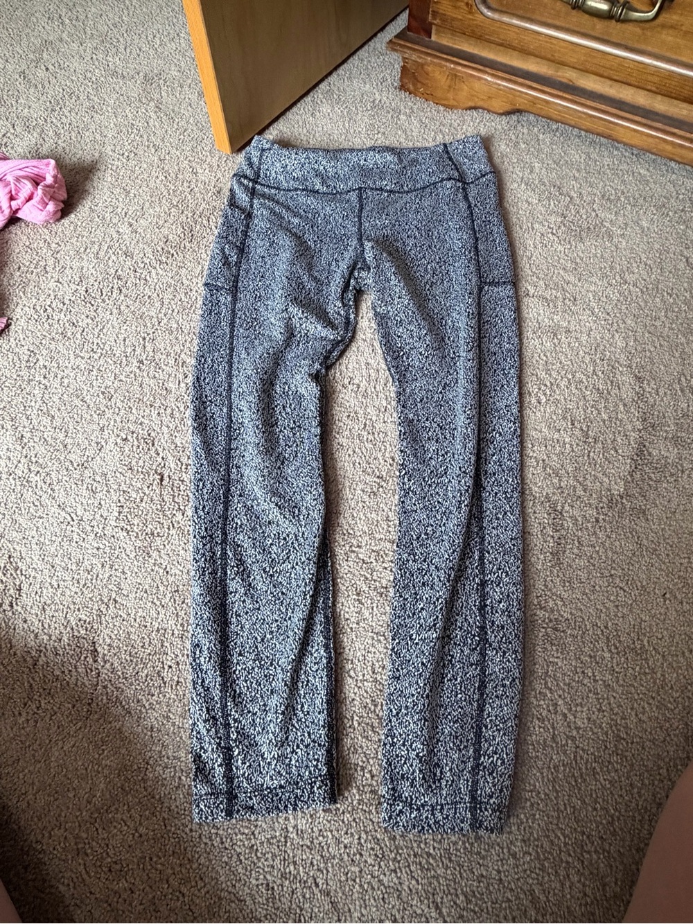 Avia Black & White Marled Active Leggings